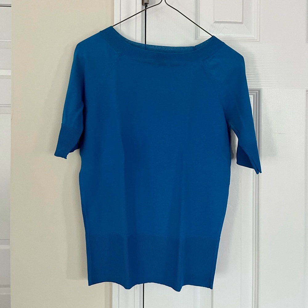 Blue Short Sleeve Ann Taylor blouse